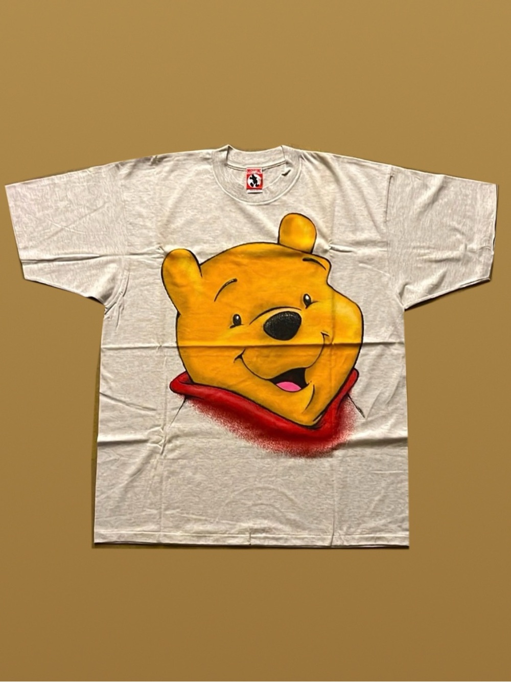 Vintage 90s Winnie The Pooh Tee Shirt Disney Mickey Big Face All Over Print